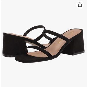 NWOB Women Low Block Heels Mules Open Toe Ankle Strap Sandals Square Toe Pumps